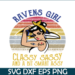 Ravens Girl Classy Sassy PNG, USA Football PNG, NFL Lovers PNG