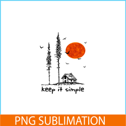 KEEP IT SIMPLE PNG Horror Camping Night PNG Red Moon PNG