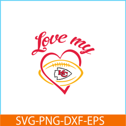 Kansas City Chiefs Red Heart SVG PNG DXF, Kansas City Chiefs SVG, Kelce Bowl SVG