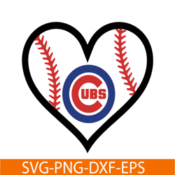 Chicago Cubs The White Heart SVG PNG DXF EPS AI, Major League Baseball SVG, MLB Lovers SVG MLB01122305