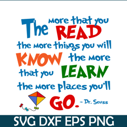 Read Know Learn Go SVG, Dr Seuss SVG, Dr Seuss Quotes SVG DS205122335