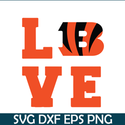 Love Bengals NFL SVG PNG EPS, National Football League SVG, NFL Lover SVG