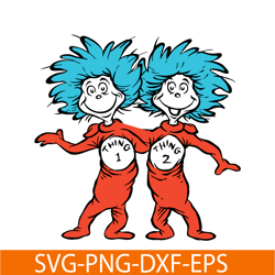 Thing One and Thing Two SVG, Dr Seuss SVG, Cat in the Hat SVG DS104122329