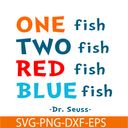 Red Fish Blue Fish SVG, Dr Seuss SVG, Dr Seuss Quotes SVG DS105122371