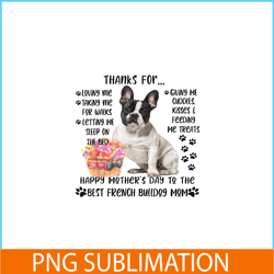 Happy Mother's Day PNG, Frenchie Bulldog PNG, French Dog Artwork PNG