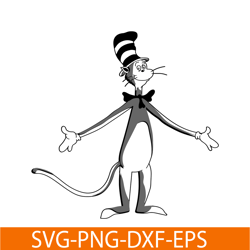 The Black White Cat SVG, Dr Seuss SVG, Cat In The Hat SVG DS205122383