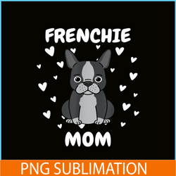 Frenchie Mom Heart PNG, French Bulldog PNG, French Dog Artwork PNG