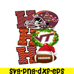 Virginia Tech Hokies PNG Merry Christmas Football PNG NFL PNG
