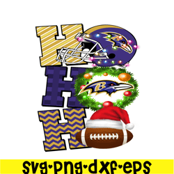 Hohoho Ravens PNG, Christmas NFL Team PNG, National Football League PNG