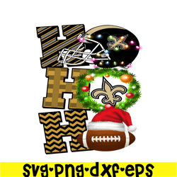 Hohoho Saints PNG, Christmas NFL Team PNG, National Football League PNG