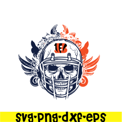 Bengals NFL Skull SVG PNG EPS, NFL Team SVG, National Football League SVG