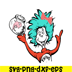 Thing 2 Half SVG, Dr Seuss SVG, Cat In The Hat SVG DS105122328