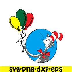 The Cat Love Balloons SVG, Dr Seuss SVG, Cat In The Hat SVG DS205122363