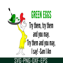 Green Eggs Try Them SVG, Dr Seuss SVG, Dr Seuss Quotes SVG DS2051223241