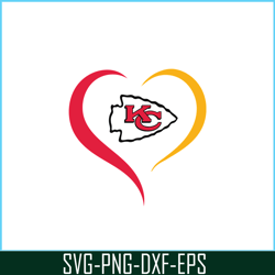 Kansas City Red Yellow Heart SVG PNG DXF, Kelce Bowl SVG, Patrick Mahomes SVG