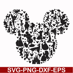 Mickey svg, png, dxf, eps file FN00062