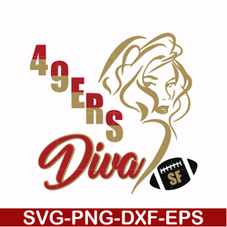 49ers diva svg, 49ers svg, Nfl svg, png, dxf, eps digital file NFL0710202038L