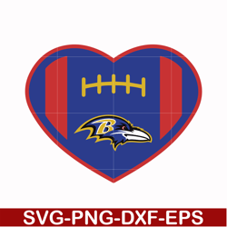 Baltimore Ravens heart svg, Baltimore Ravens svg, Ravens svg, Sport svg, Nfl svg, png, dxf, eps digital file NFL071024T