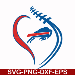 Buffalo Bills heart svg, Bills heart svg, Nfl svg, png, dxf, eps digital file NFL1310204L
