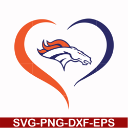 Denver Broncos Heart svg, Sport svg, Nfl svg, png, dxf, eps digital file NFL2410202007T