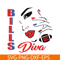Bills Diva SVG PNG DXF EPS, Football Team SVG, NFL Lovers SVG NFL229112384