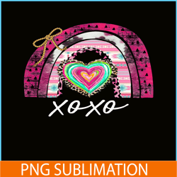 Rainbow XOXO PNG, Sweet Valentine PNG, Valentine Holidays PNG