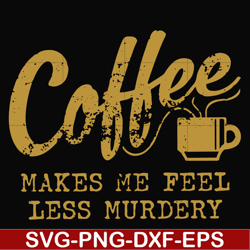 Coffee makes me feel less murdery svg, png, dxf, eps file FN000399