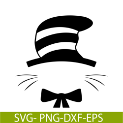 black cat with hat monogram svg, dr seuss svg, cat in the hat svg ds105122308