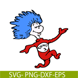 Thing 2 Smiling SVG, Dr Seuss SVG, Cat In The Hat SVG DS205122347