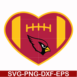 Arizona Cardinals heart svg, Cardinals heart svg, Nfl svg, png, dxf, eps digital file NFL1110208L