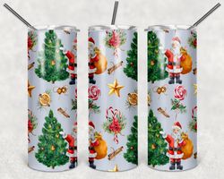 Christmas Themed Tumbler PNG - Christmas Tumbler Design - Straight Design 20oz/ 30oz Skinny Tumbler - Instant download-1