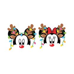 Disney Christmas Svg, Mickey Minnie Svg, Christmas Lights Svg, Reindeer Antler Svg, Christmas logo Svg, Instant download