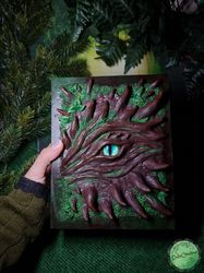 Dragon Jewelry box look like book BIG - Dragon box - fantasy box- Magic book of witches - Deagon sculpture - Dragon eye