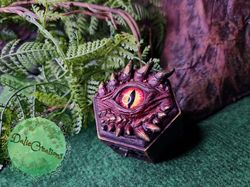 Red Dragon box - wedding box - ring box - dragon eye - dragon jewerly box - dragon eye box - dragon fantasy - box
