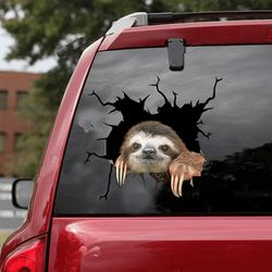 sloth car window decal sloth stickers vinyl decal sloth decal waterproof
