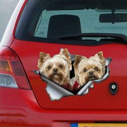 yorkies car window decal yorkies stickers vinyl decal yorkies decal waterproof