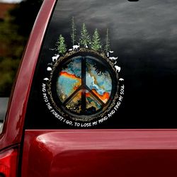 hippie camping car window decal stickers vinyl decal camping decal waterproof