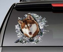 red husky car window decal husky stickers vinyl decal husky decal waterproof