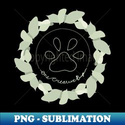 One Creative Pup Leaf Circle - Premium Sublimation Digital Download - Add a Festive Touch to Every Day