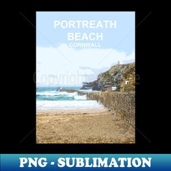 Portreath Cornwall Cornish gift Travel poster - Stylish Sublimation Digital Download - Add a Festive Touch to Every Day