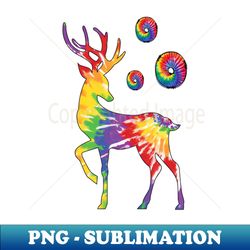 reindeer with tie dye pattern - unique sublimation png download - instantly transform your sublimation projects