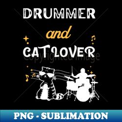 Drummer Gift for Cat Lover and Musician - Stylish Sublimation Digital Download - Unleash Your Creativity