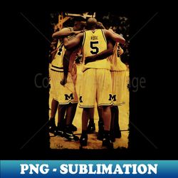 FAB FIVE TEAMS BASKETBALL RETRO - PNG Transparent Digital Download File for Sublimation - Defying the Norms