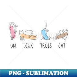 Cat in Yoga poses - PNG Transparent Sublimation Design - Enhance Your Apparel with Stunning Detail