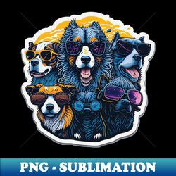Canine Cool Sunglass Dog Squared - Artistic Sublimation Digital File - Transform Your Sublimation Creations