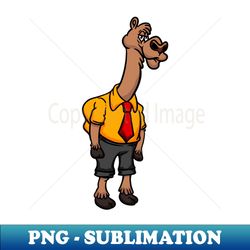 Cute Anthropomorphic Human-like Cartoon Character Camel in Clothes - Retro PNG Sublimation Digital Download - Fashionable and Fearless