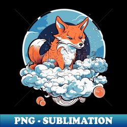 Fox in a cloud - PNG Transparent Sublimation File - Bold & Eye-catching