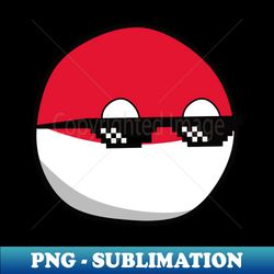 Polandball Countryballs - High-Resolution PNG Sublimation File - Perfect for Sublimation Art