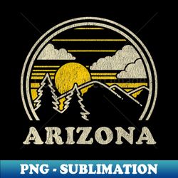 Arizona AZ T Vintage Hiking Mountains - Creative Sublimation PNG Download - Unlock Vibrant Sublimation Designs