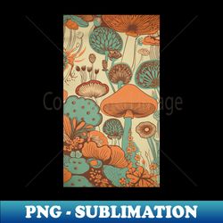Cottagecore Mushroom Flower Hippie 60s 70s Aesthetic Style - PNG Transparent Sublimation Design - Unlock Vibrant Sublimation Designs